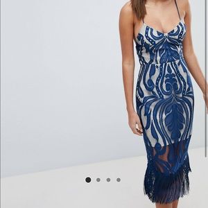 COPY - Cami Strap Lace Dress with Fringe